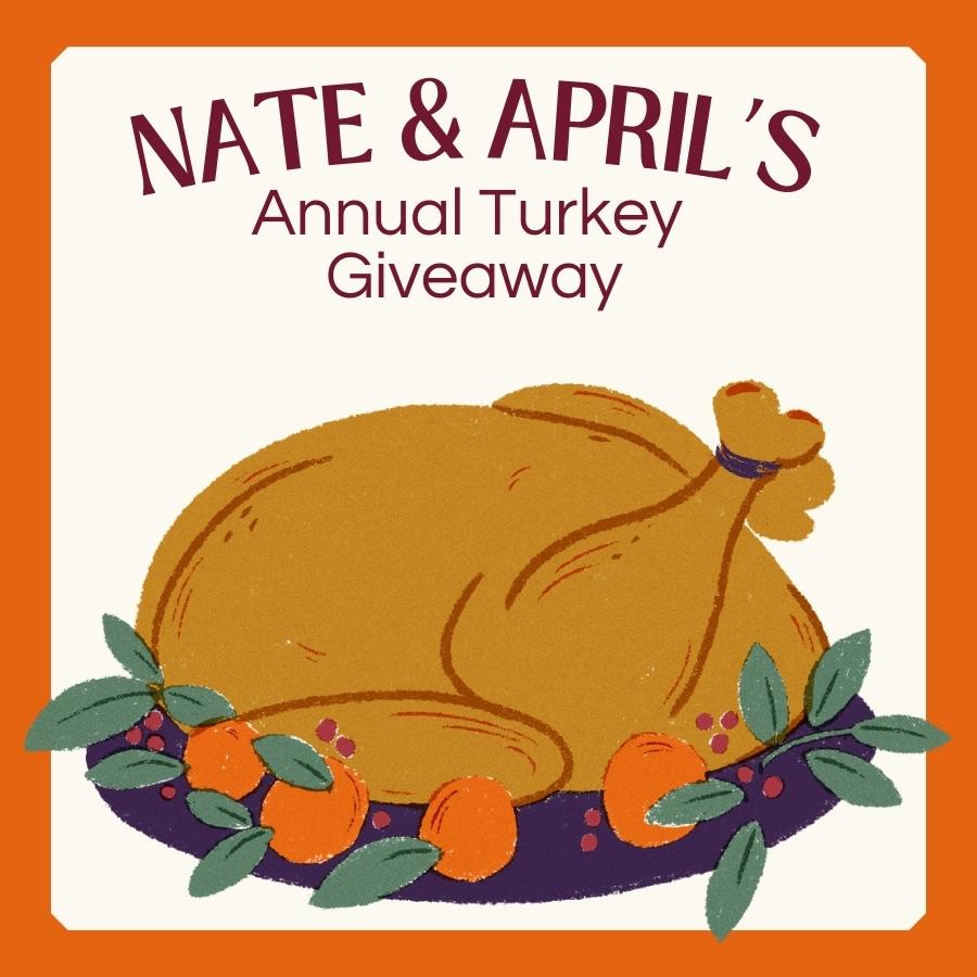 Annual Turkey Giveaway with Thanksgiving turkey